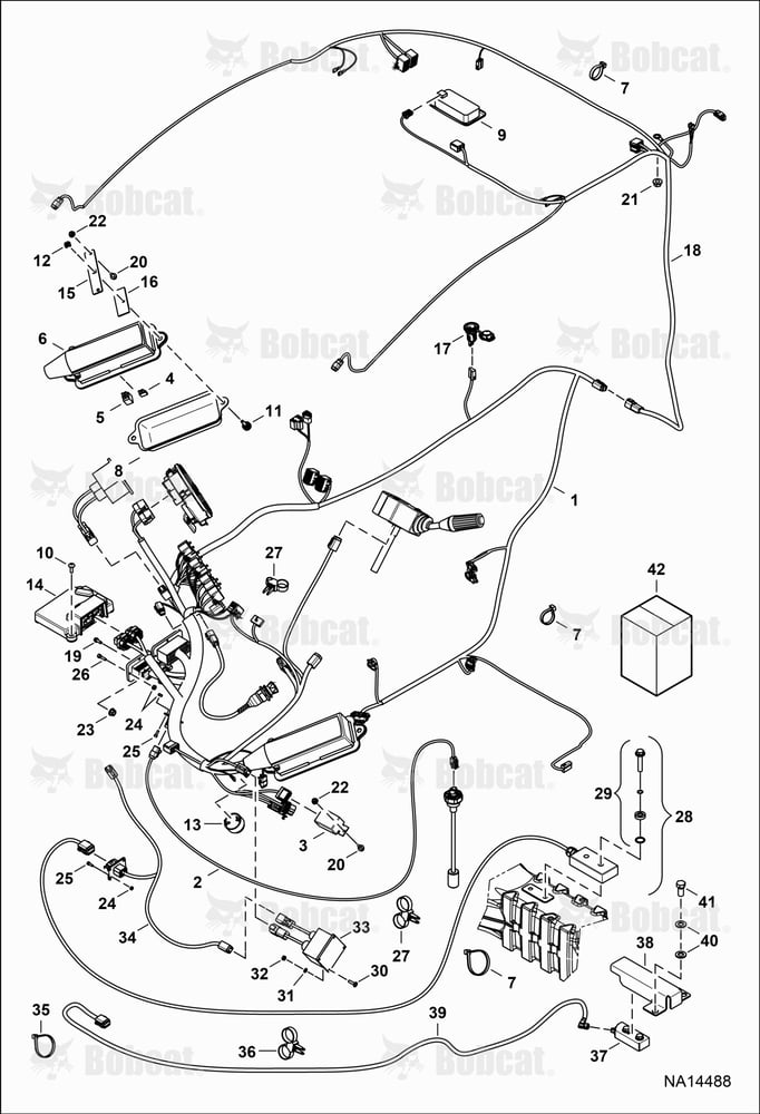 CAB Electrical Circuitry (Harnesses) B41N16001 & Above, B41P16001 & Above