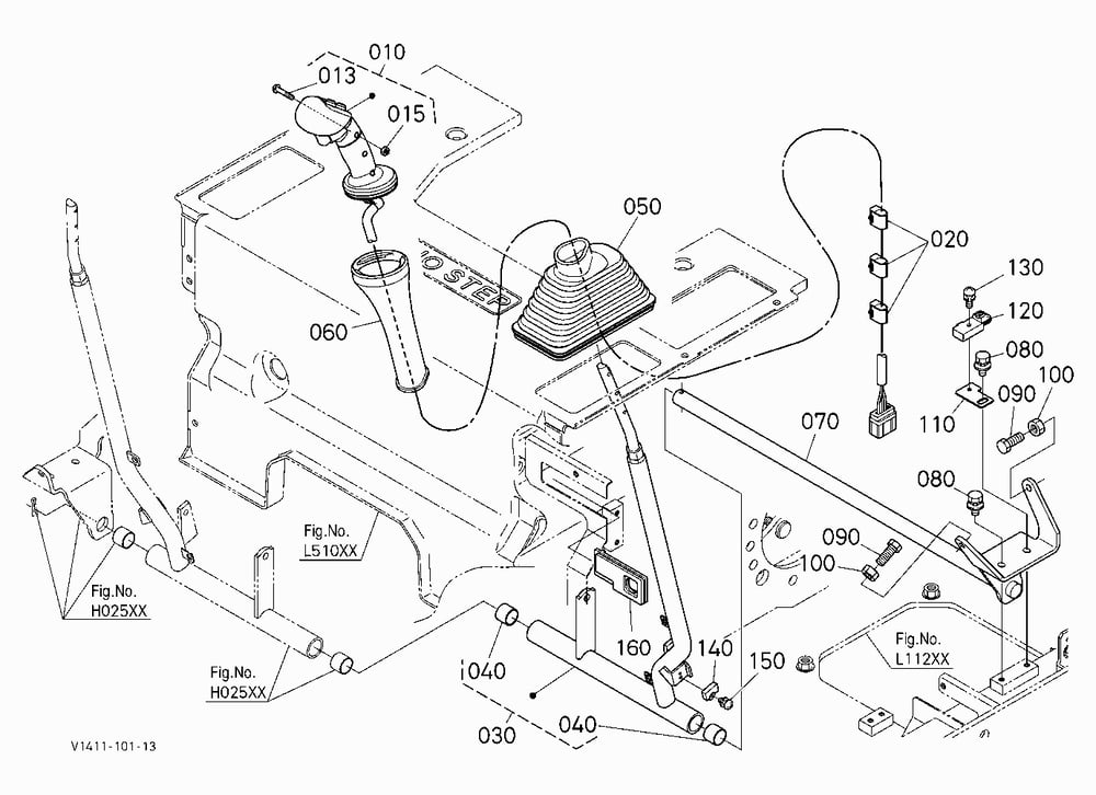 TRAVEL LEVER (LH) [EXCEPT HIGH FLOW]
