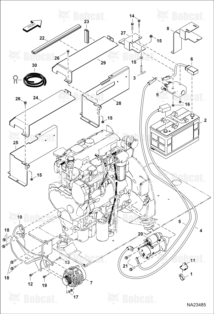 Engine Electrical Circuitry (Engine Starting) (110 Amp-hour Battery)