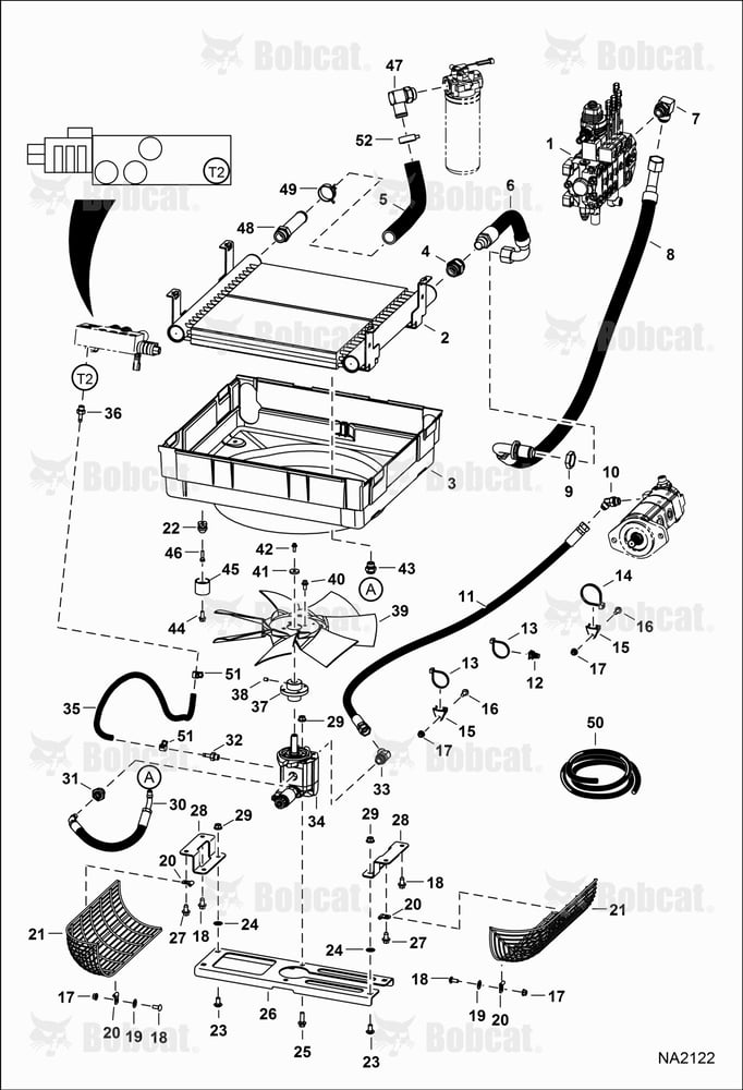 Hydrostatic Circuitry (Rear Cooling) A0W116220 & Above