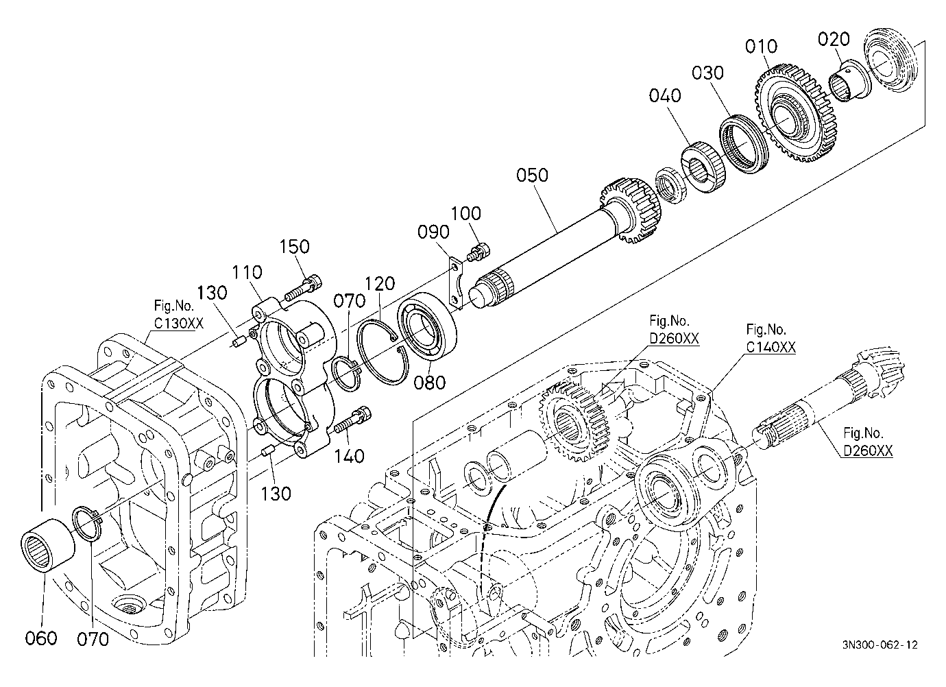 Range Gear Shaft [Except Dual Speed Type]