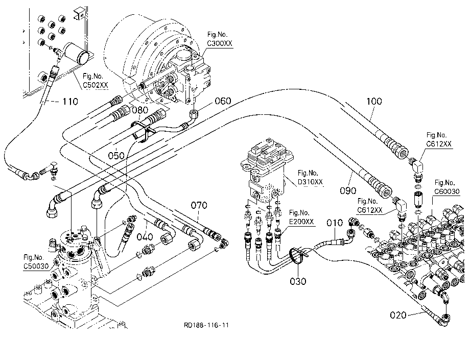 Oil Piping (Travel Rh)