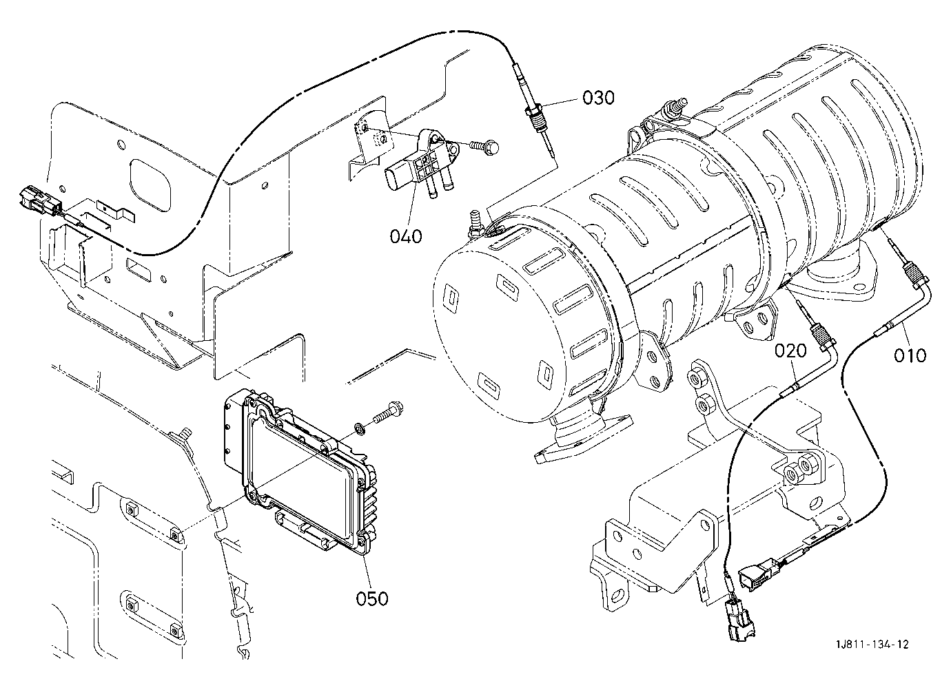 Sensor (Muffler)/Electronic Control Unit