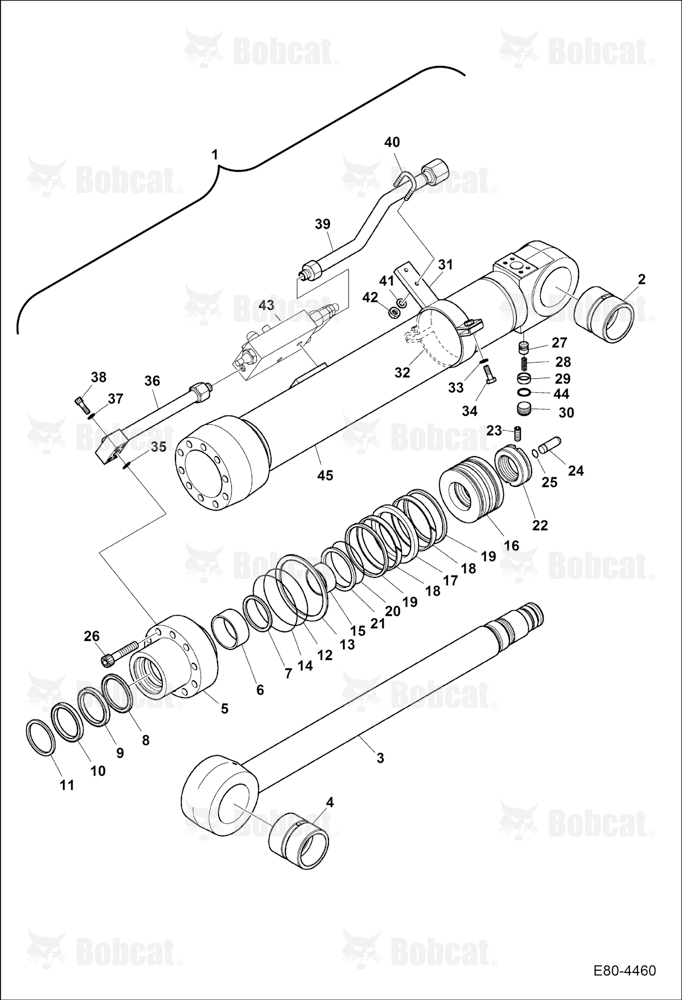 Arm Cylinder (W/Lock Valve) (Std Stroke) AET310001 & Above