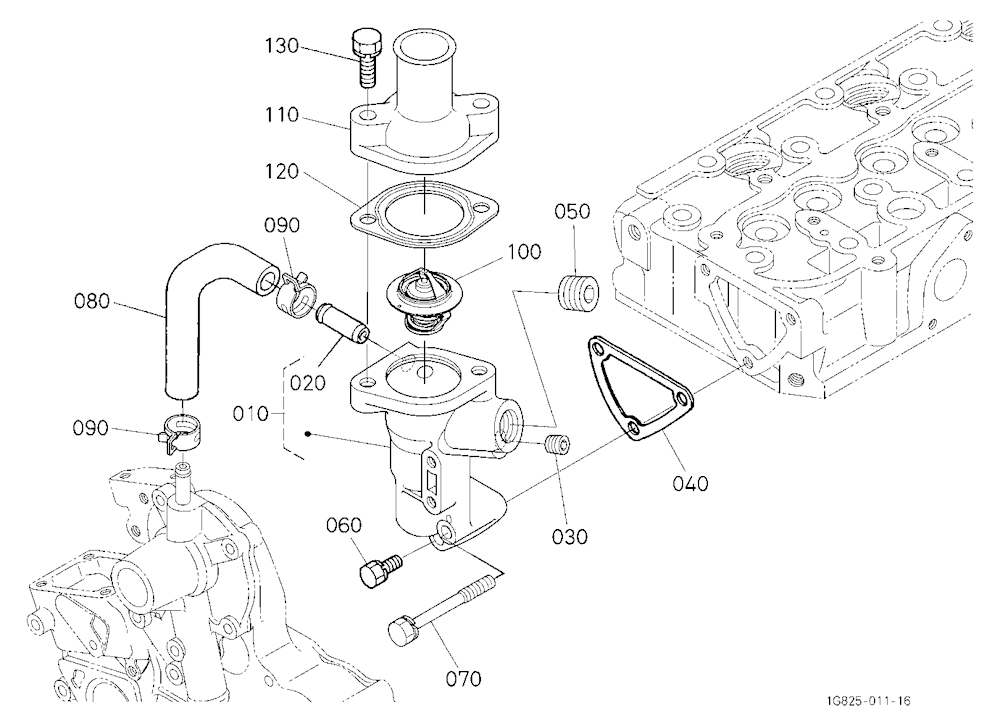 Water Flange And Thermostat