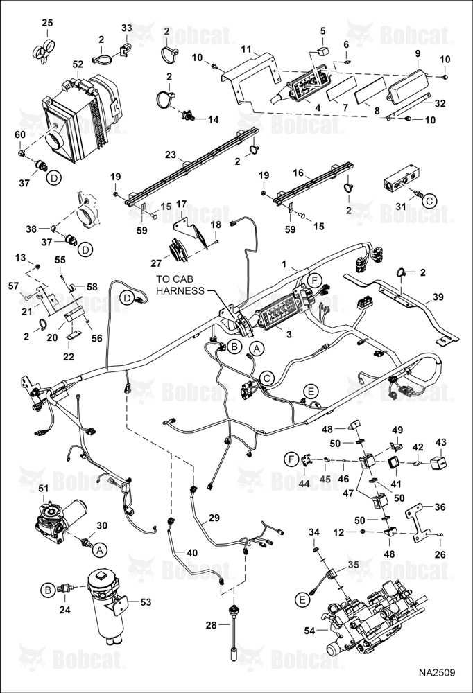 Engine Electrical Circuitry (Frame Harness & Filter Sensors) ACS711001 - ACS711119, ACSL11001 - ACSL11110