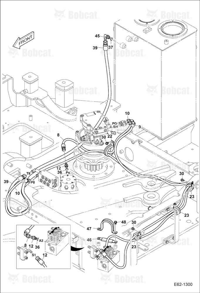 Hydraulic Circuitry (Pump to Slew Motor)