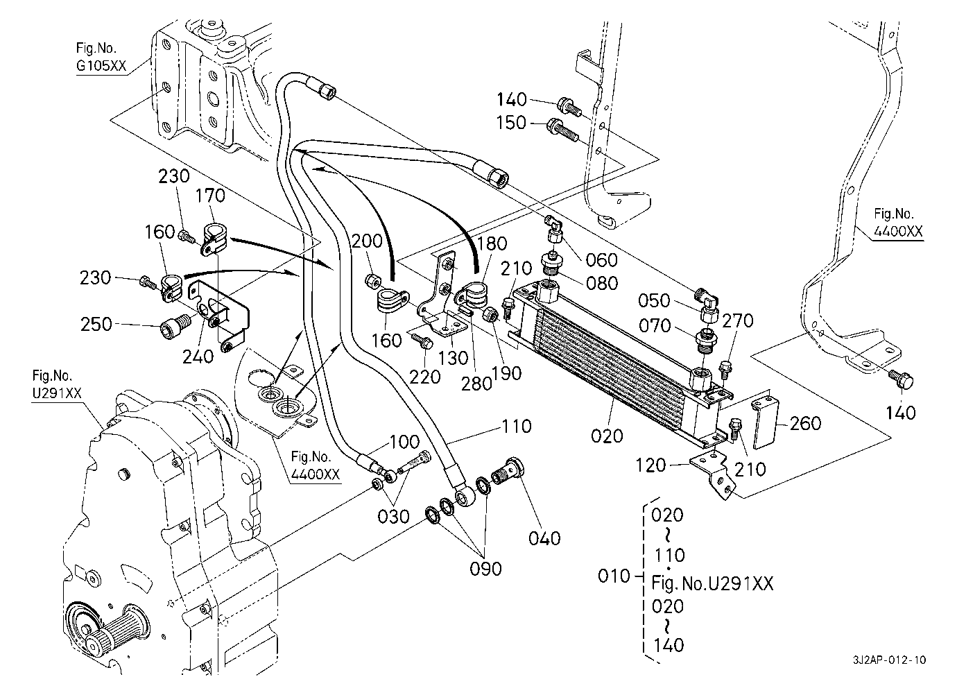 Front Pto Kit (21 Splines) (Oil Cooler) (W/G No.M3