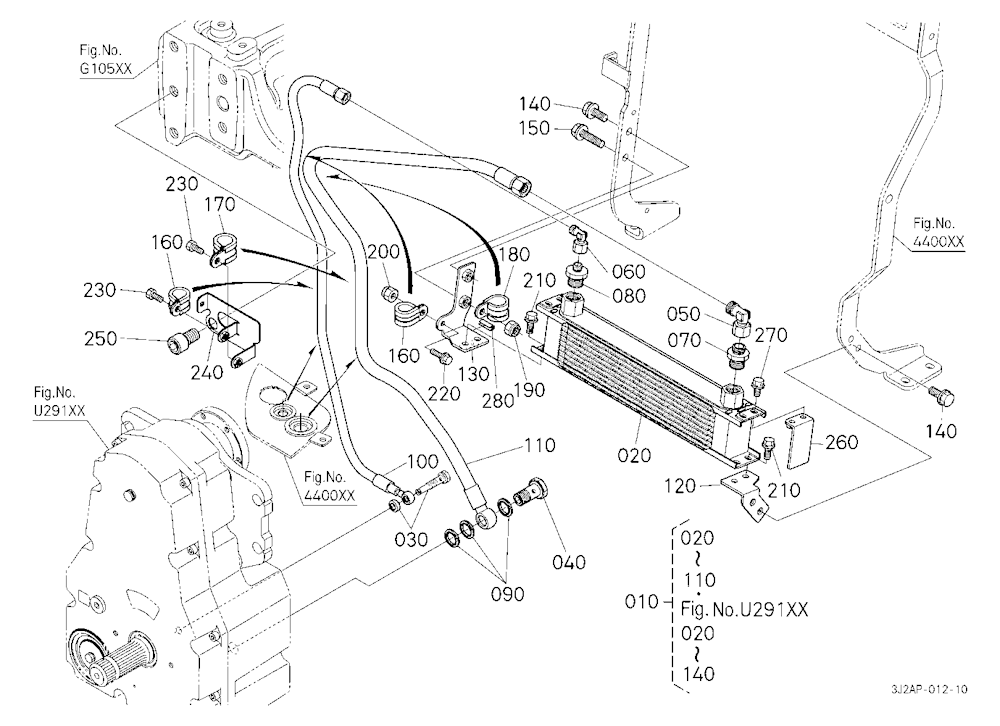 Front Pto Kit (21 Splines) (Oil Cooler) (W/G No.M3