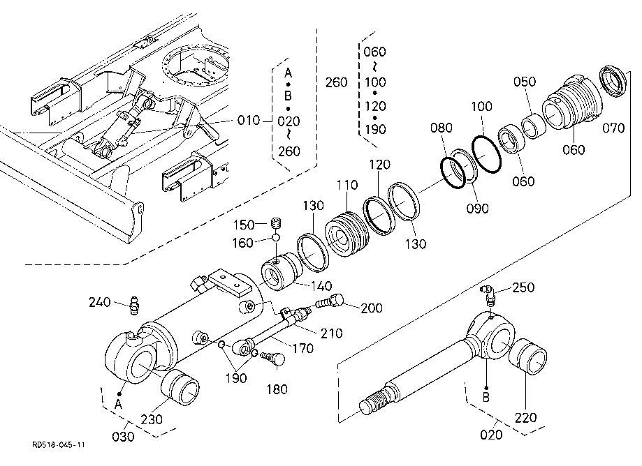 Blade Cylinder And Component Parts