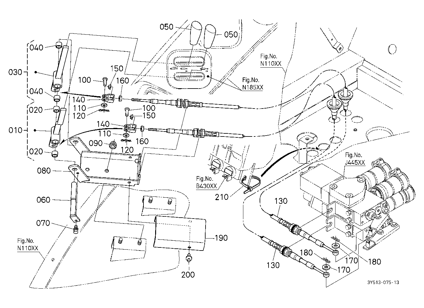Auxiliary Control Valve Lever