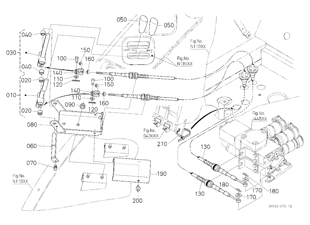 Auxiliary Control Valve Lever