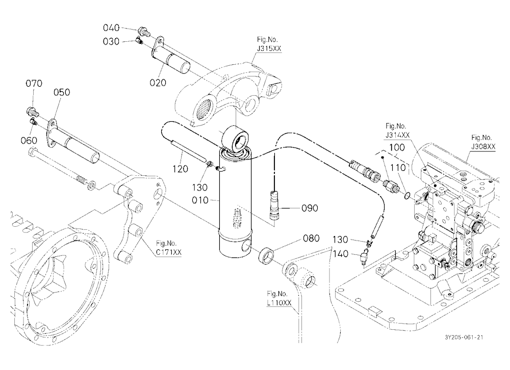 3P-Lift Assist Cylinder Rh