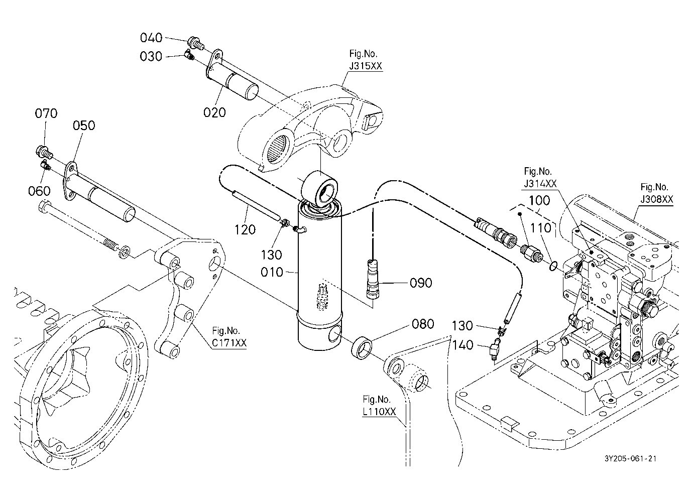 3P-Lift Assist Cylinder Rh