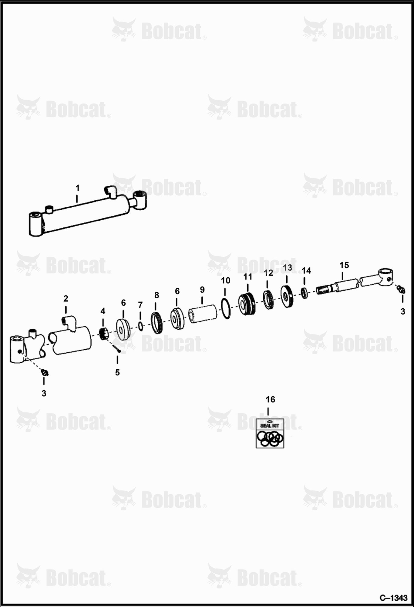 Lift Cylinder (1-1/8 in. (28,58 mm) Shaft)