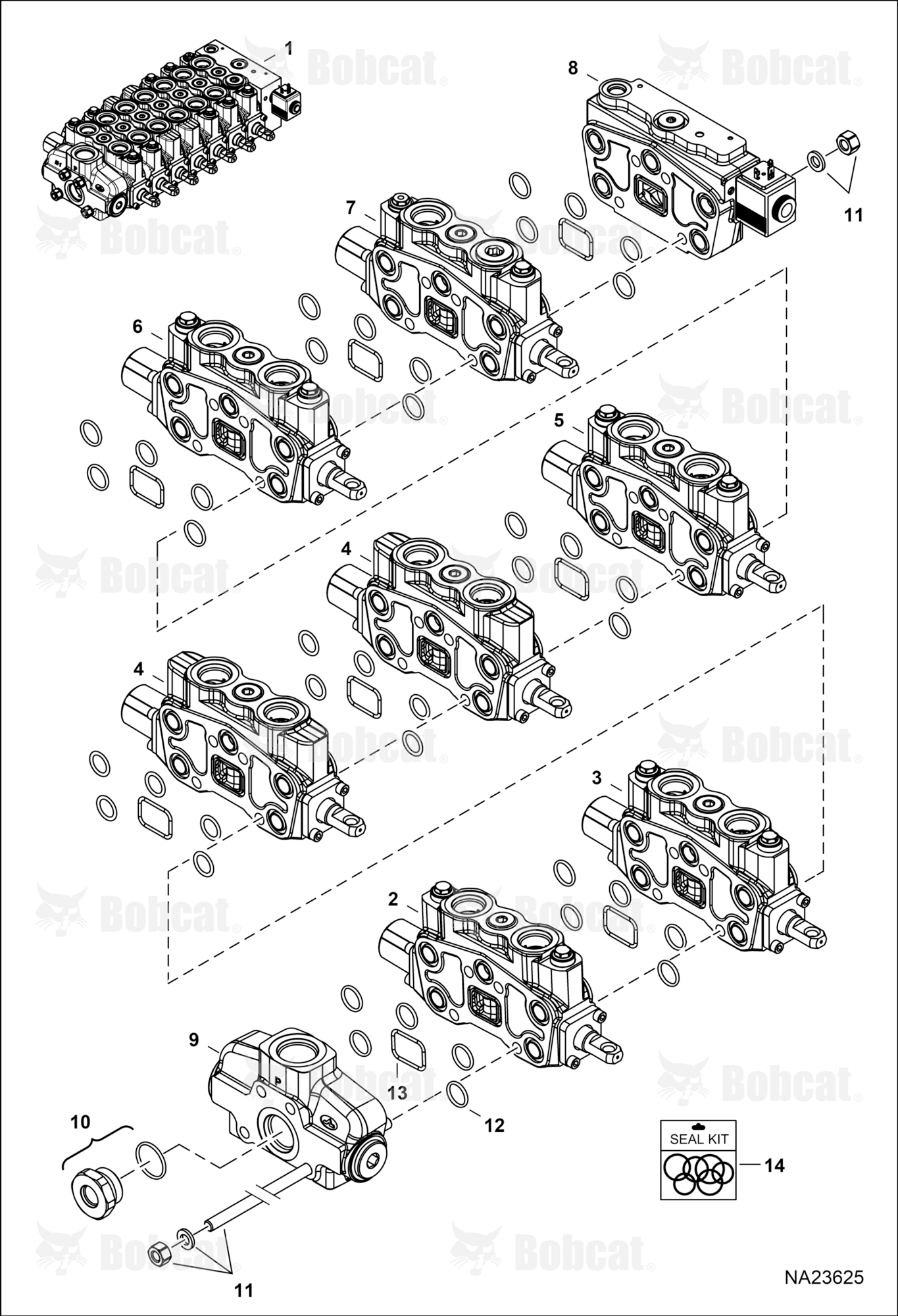 Hydraulic Control Valve (Backhoe) (7-Bank)