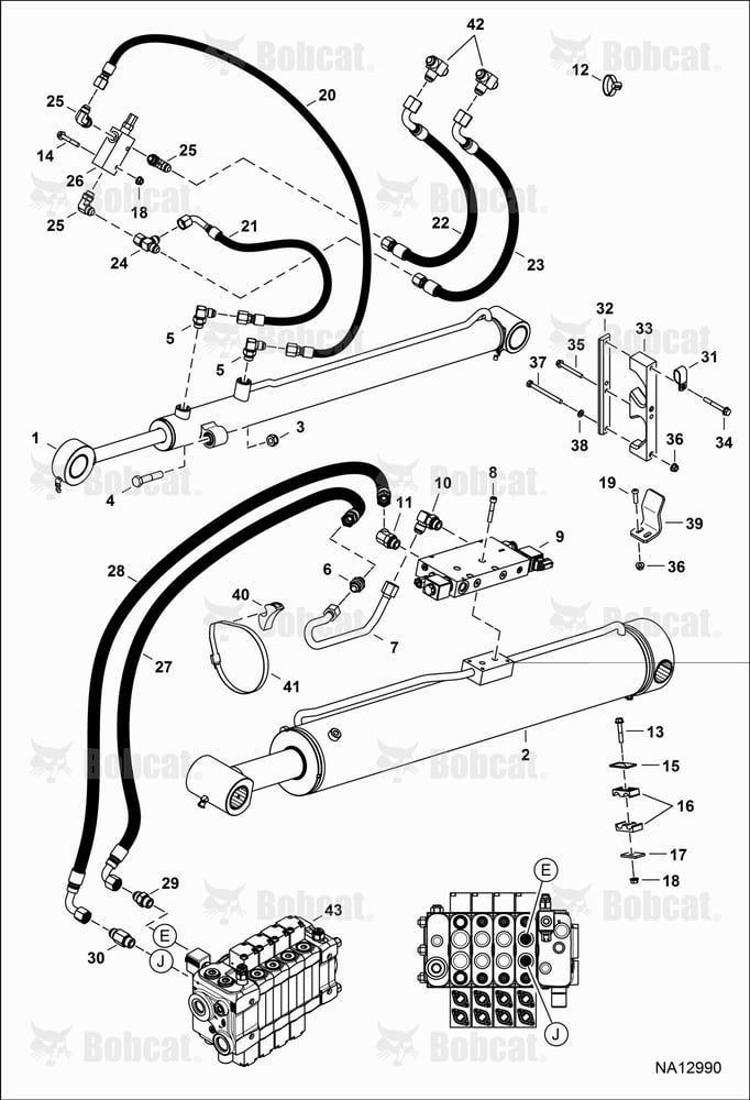 Hydraulic Circuitry (Lift & Self-Leveling) B4C311001 - B4C317000