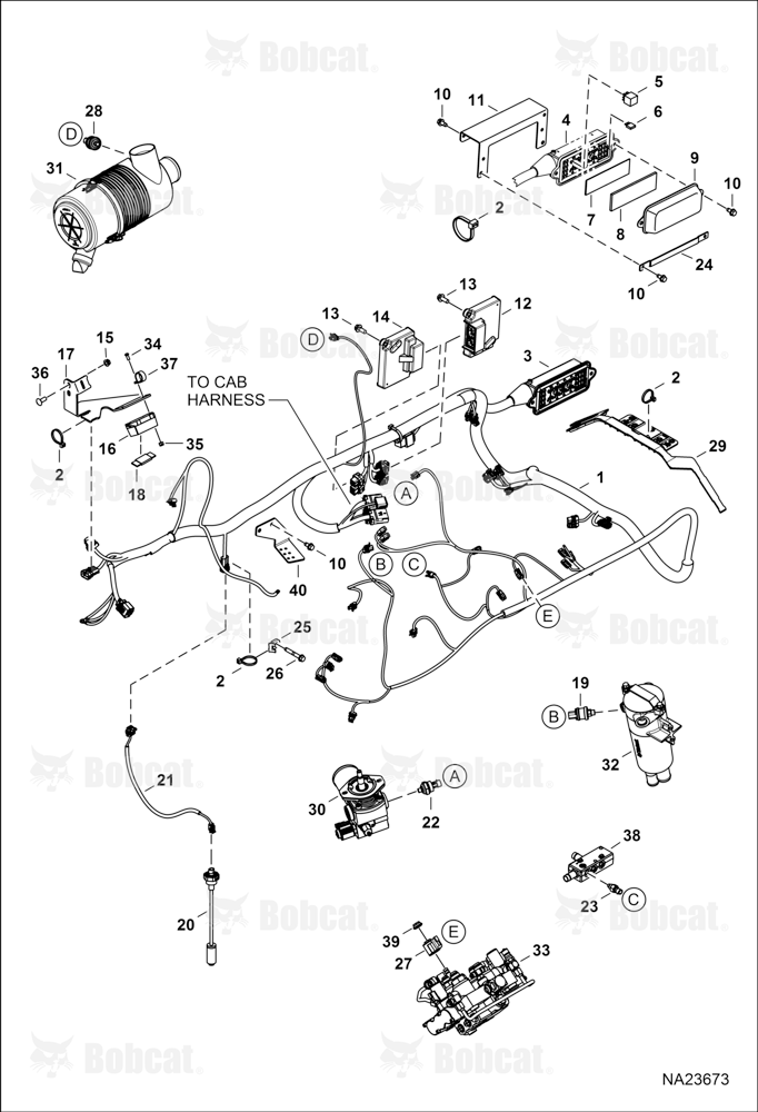 Engine Electrical Circuitry (Frame Harness & Filter Sensors)