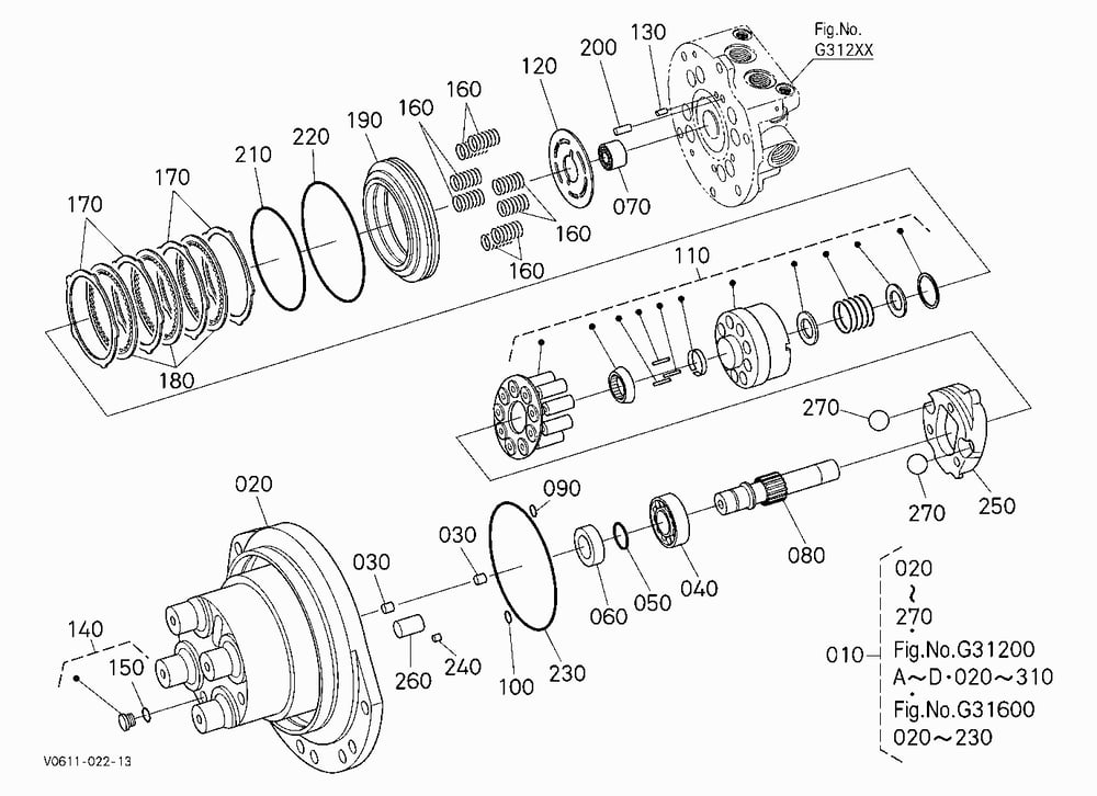 HST MOTOR (CYLINDER BLOCK) [COMPONENT PARTS]