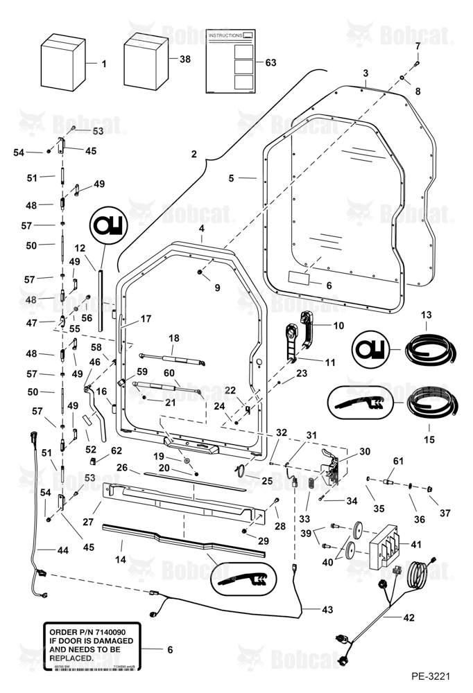 CAB Door (Forestry Door) (0.75" Polycarbonate Window)