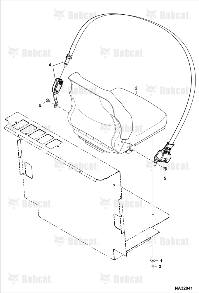 Seat & Seat Belt (Two Point Retractable) (Orange)