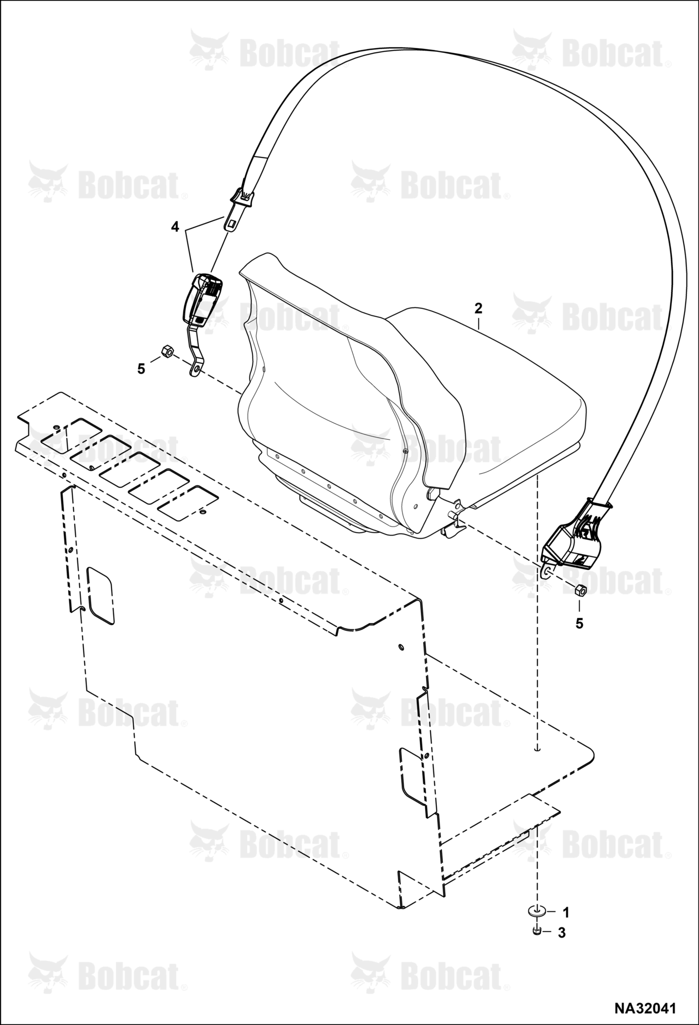 Seat & Seat Belt (Two Point Retractable) (Orange)