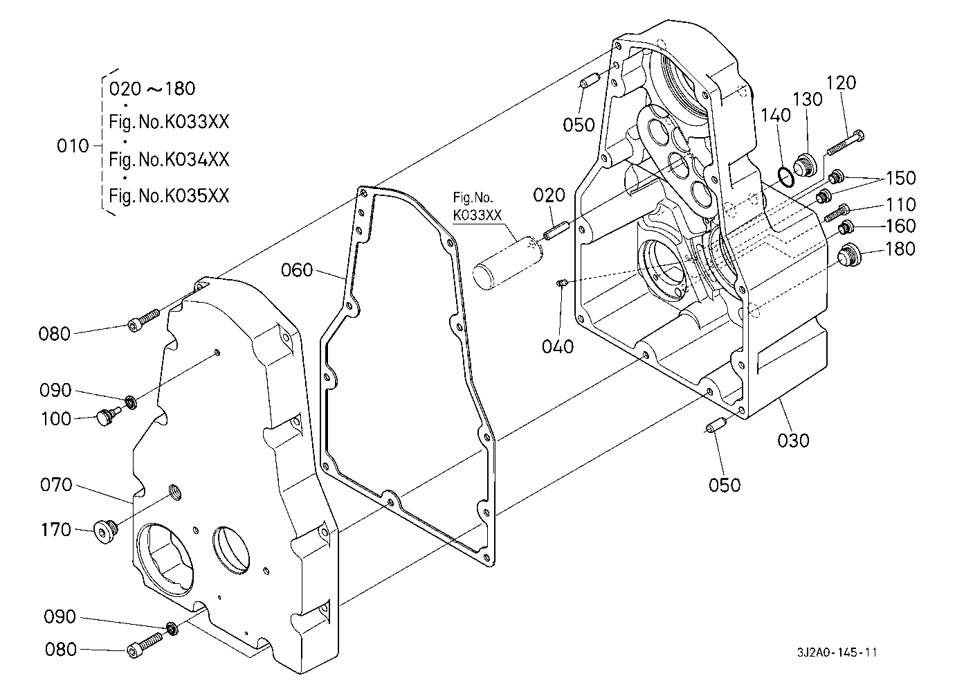 Pto Gear Case (Case) [Component Parts] [With Front
