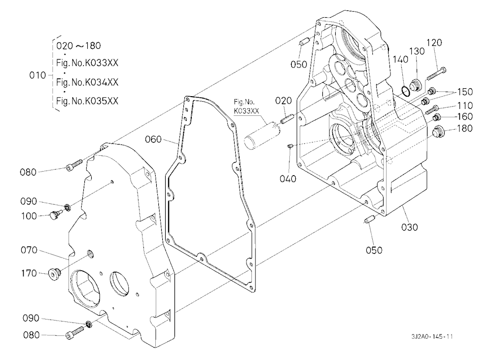 Pto Gear Case (Case) [Component Parts] [With Front