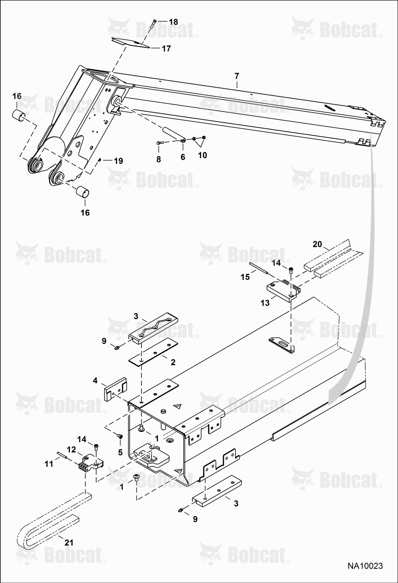 Inner Boom & Attachment Carrier (Original Boom) (W/Top Access Hole Only)