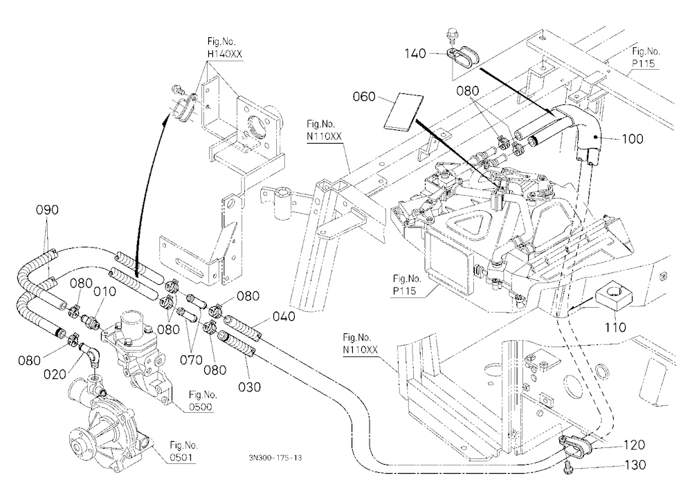 Heater Hose [Previous Cab Type]
