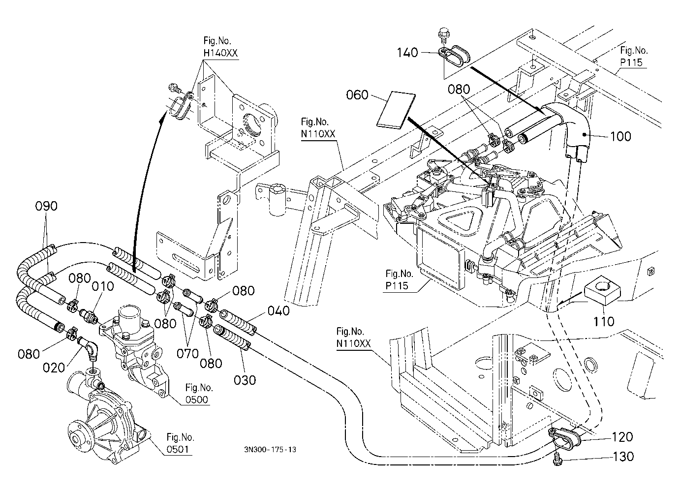 Heater Hose [Previous Cab Type]