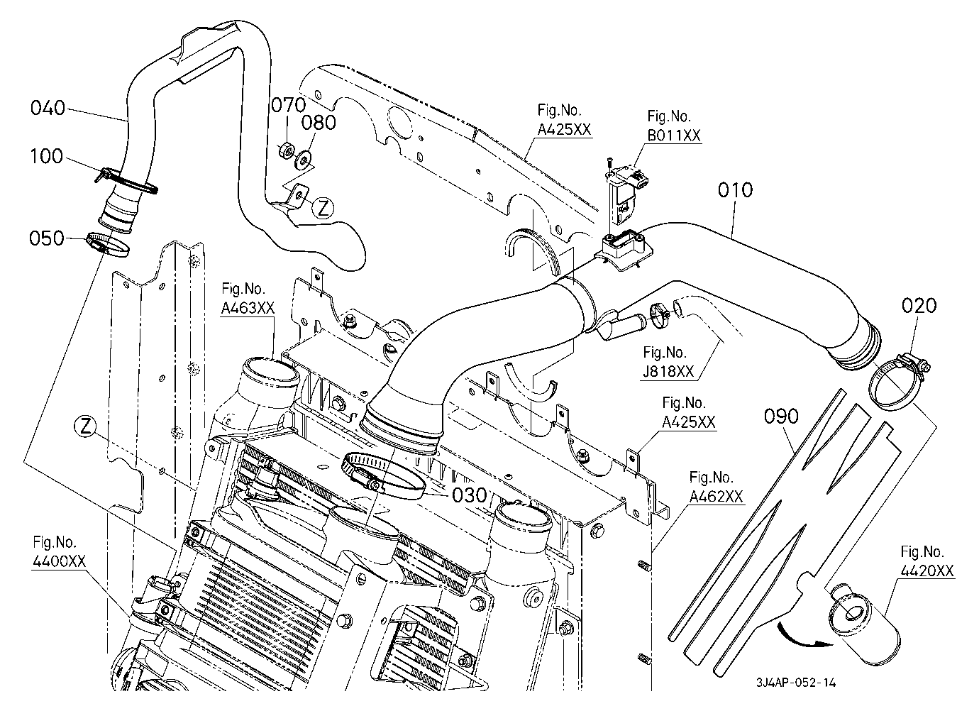 Inlet Pipe (Air Cleaner) [With Pneumatic Trailer B