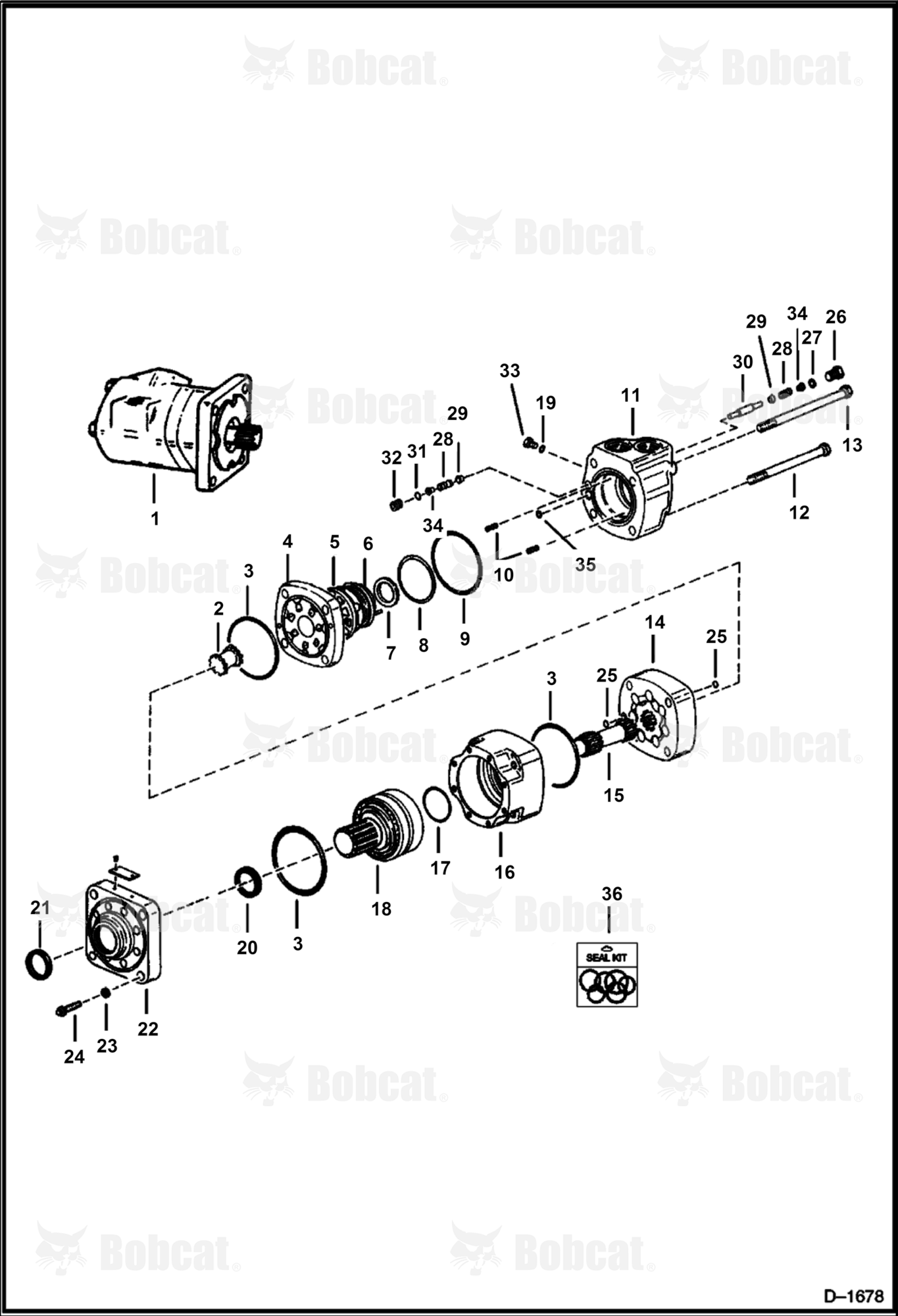 Hydrostatic Motor (Motor Model 109-1173-006) (Splined Shaft)