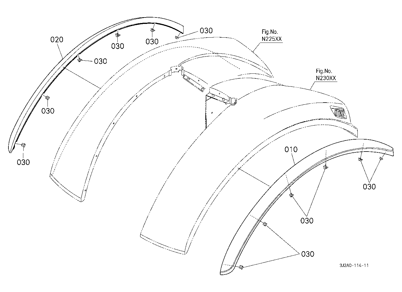 Rear Over Fender Kit (W/G No.M3806) [Option]