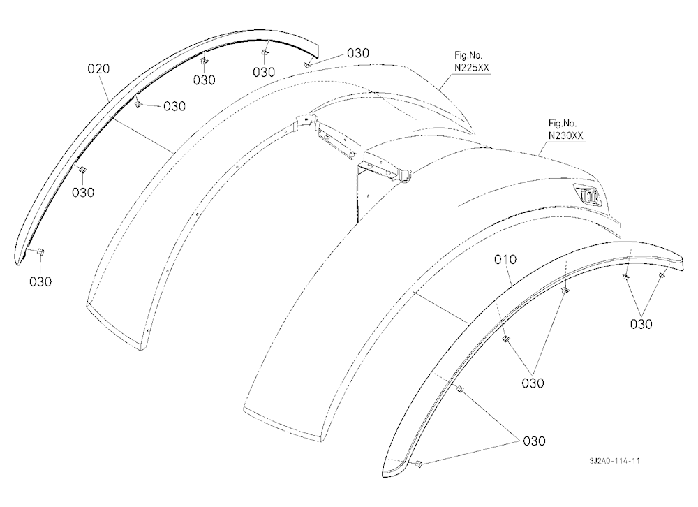 Rear Over Fender Kit (W/G No.M3806) [Option]