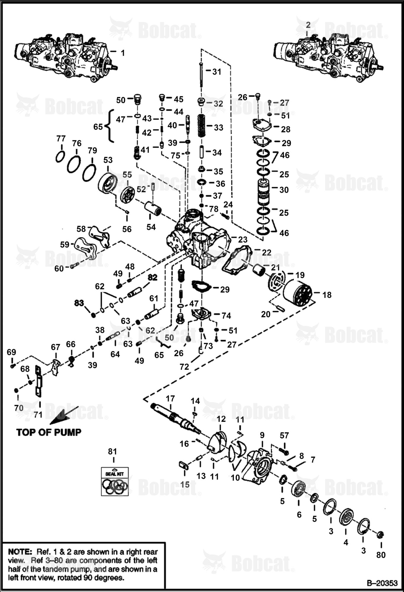 Hydrostatic Pump (Right Half) (M91-46910,46911, 46916, 46917, 46918, 46919, 46921, 46133 & 4