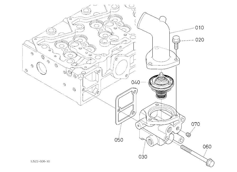 Water Flange And Thermostat