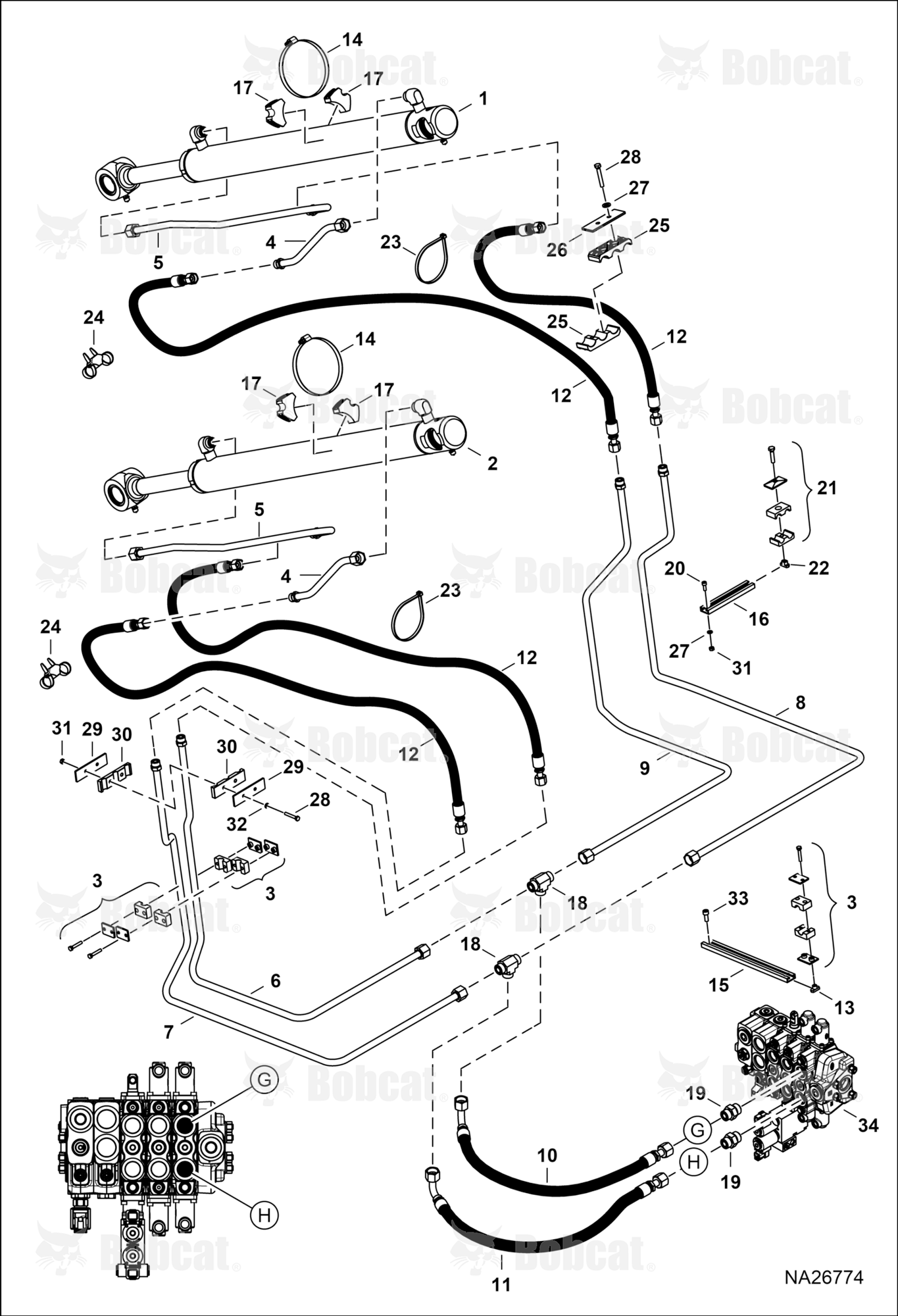Hydraulic Circuitry (Loader) (Tilt)