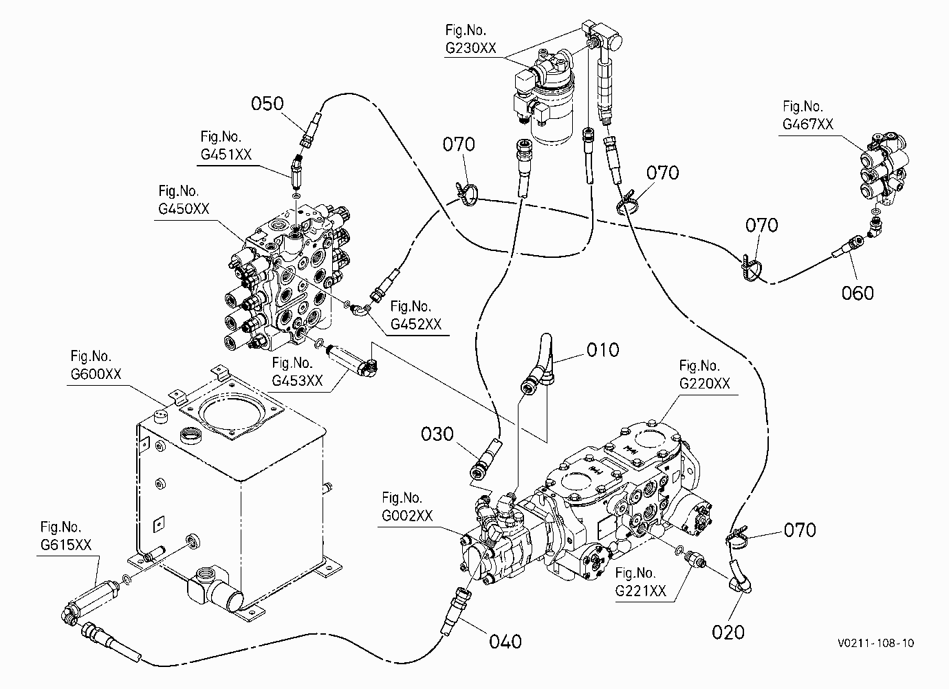 OIL PIPING (DELIVERY) [HYDRAULIC HITCH] [EXCEPT HI
