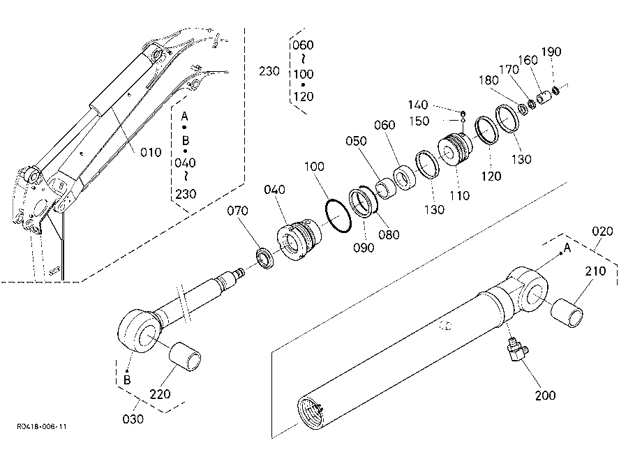 Arm Cylinder And Component Parts