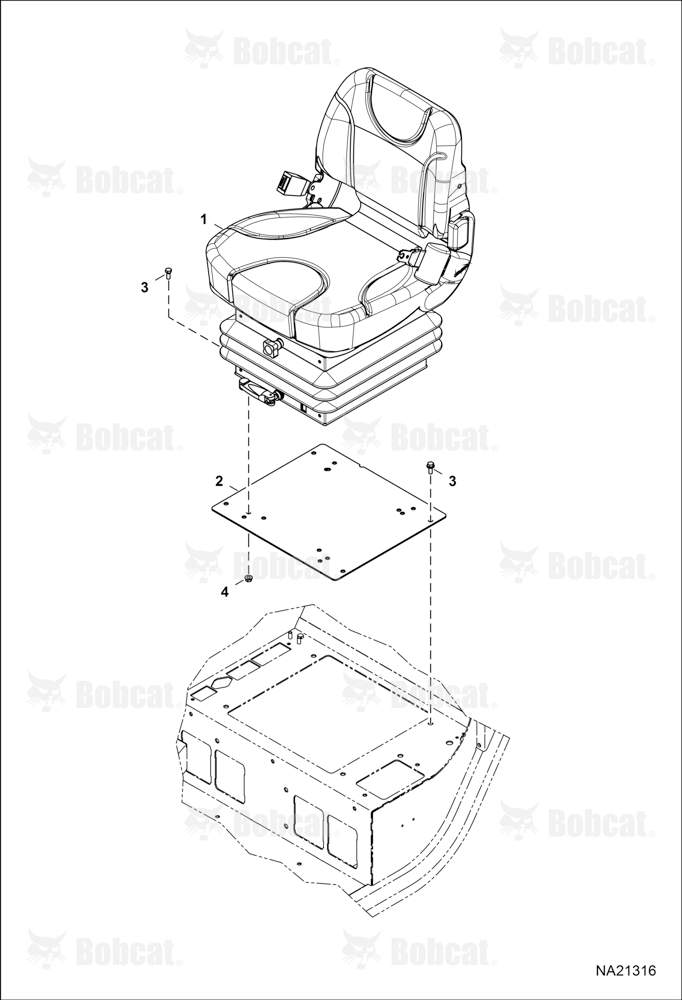 Operator Seat (Basic) (Mechanical Suspension)