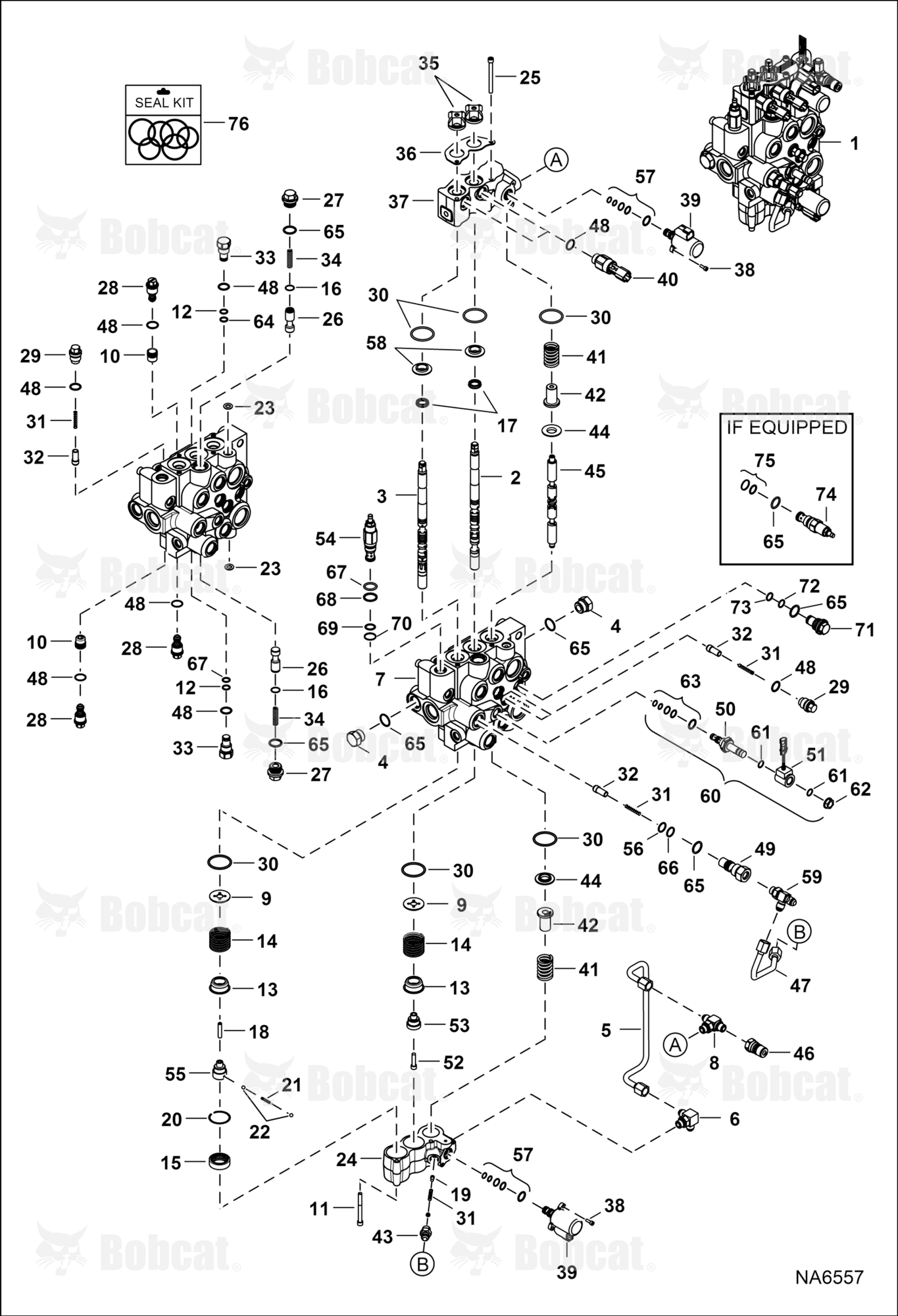 Hydraulic Control Valve (Manual Controls) (D Series Coil)