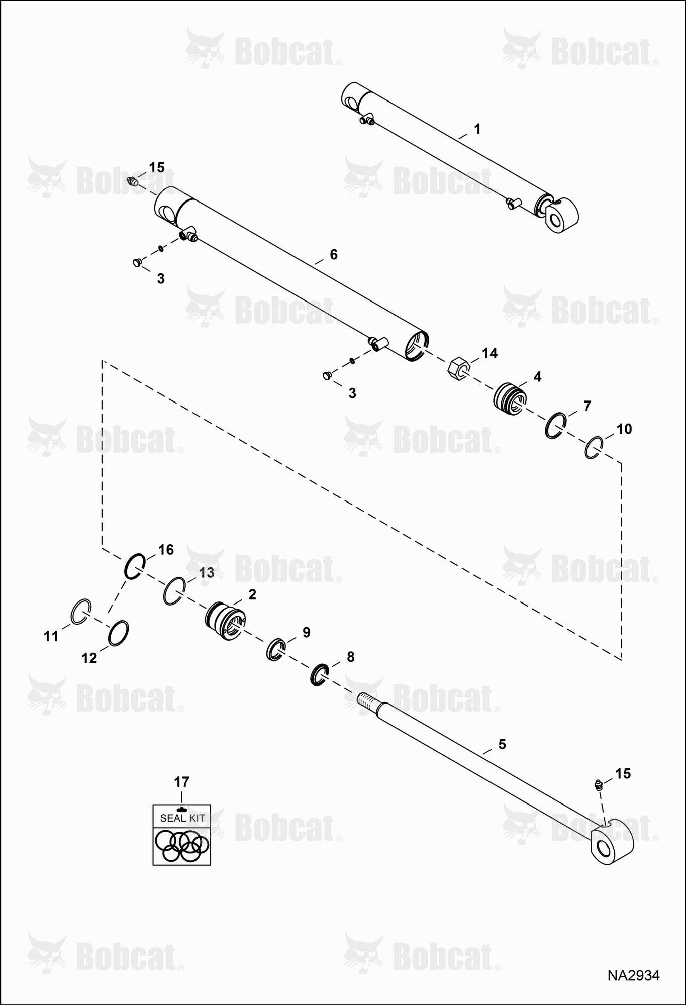 Clamp (Hydraulic Cylinder) (Extendable Arm) (E32, E35, E38)  AT1R00101 & Above