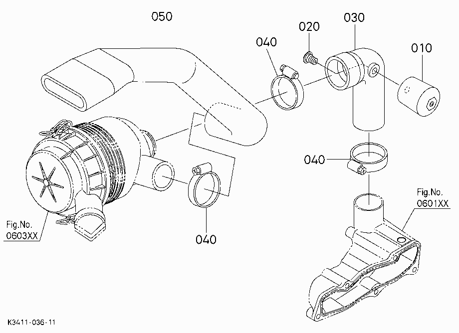INLET PIPE (AIR CLEANER)