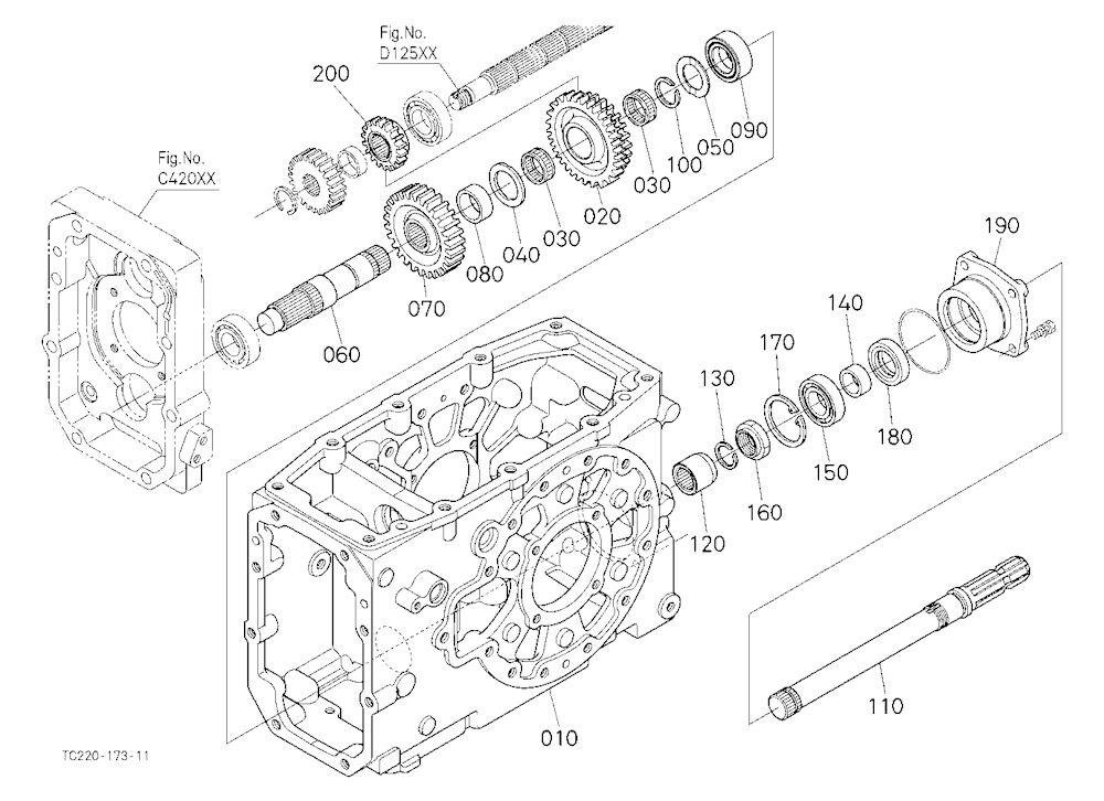 Transmission Case Exchange Parts [Hst Type] [Old T