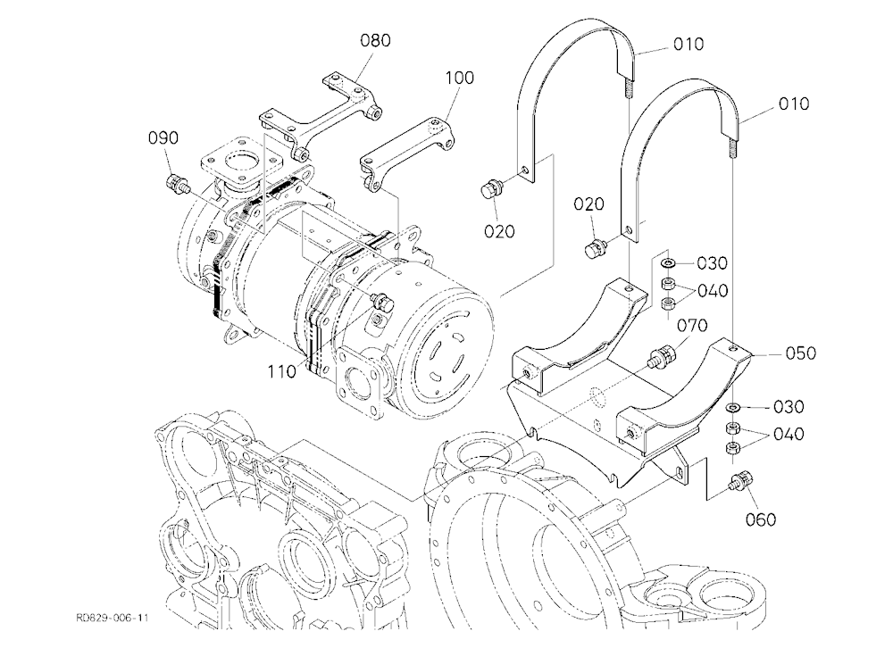 Diesel Particulate Filter Muffler Bracket