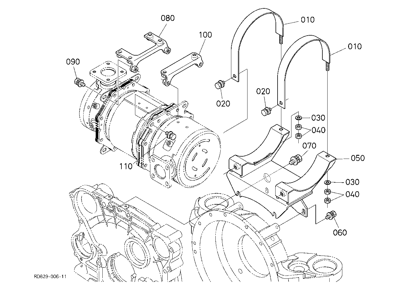 Diesel Particulate Filter Muffler Bracket