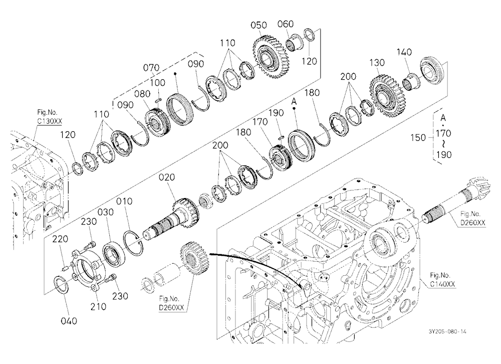 Range Gear Shaft (Rear)