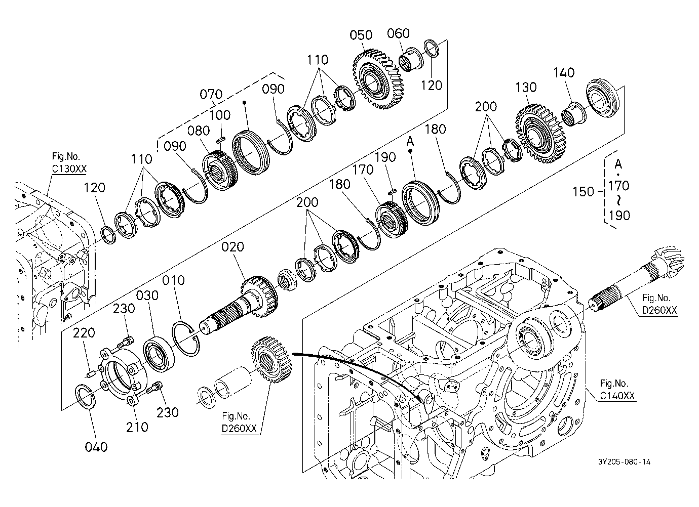 Range Gear Shaft (Rear)