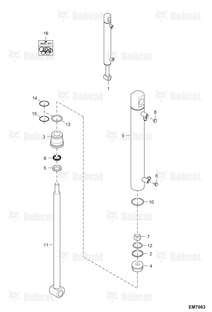Track Frame Expansion Cylinder